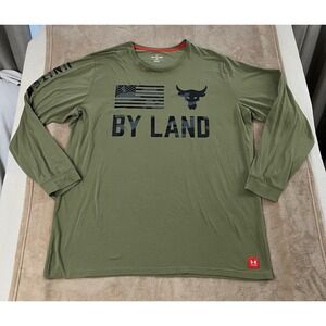 Under Armour Project Rock Veterans Day By Land Army Shirt Men 4XLT Tall L/S